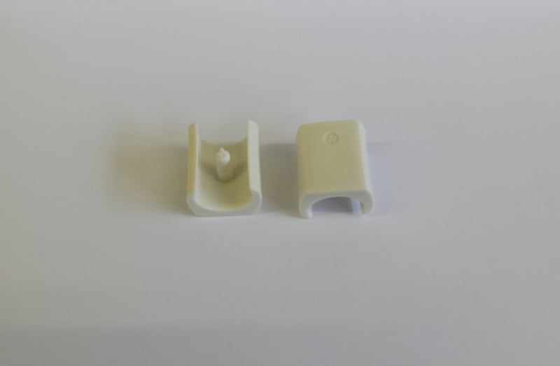 Self-clamping glider cap 22-25mm White