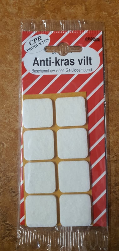 Anti-scratch Felt 25x25mm White