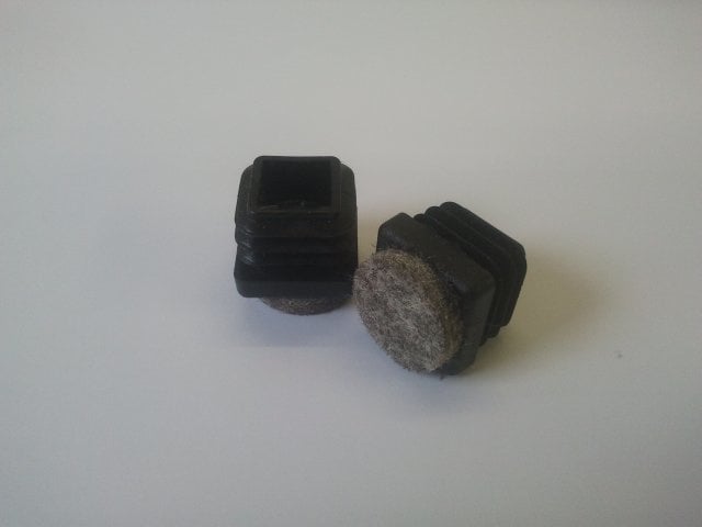 Insteekdop met vilt, vierkant, 35x35mm