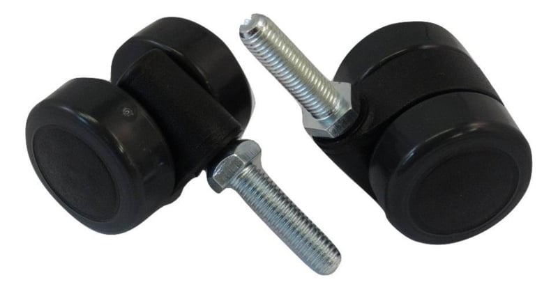 Swivel casters with threaded stem M8x15
