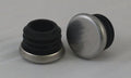 Inslagdop met RVS glijvlak, rond, 30mm