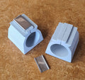 Tube frame clamp foot 22mm grey