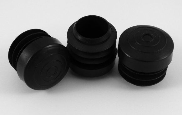 Patio end cap, 25mm, black