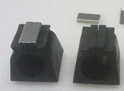 Tube frame clamp foot 22mm black