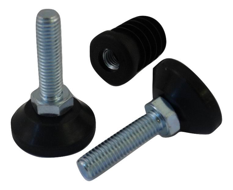 Adjustable foot M08x50 with swivelling foot 30mm