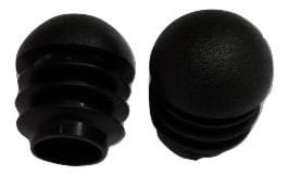 Domed insert for round tubes 18mm, black
