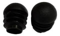 Bolkop inslagdop voor ronde buizen 40mm, zwart