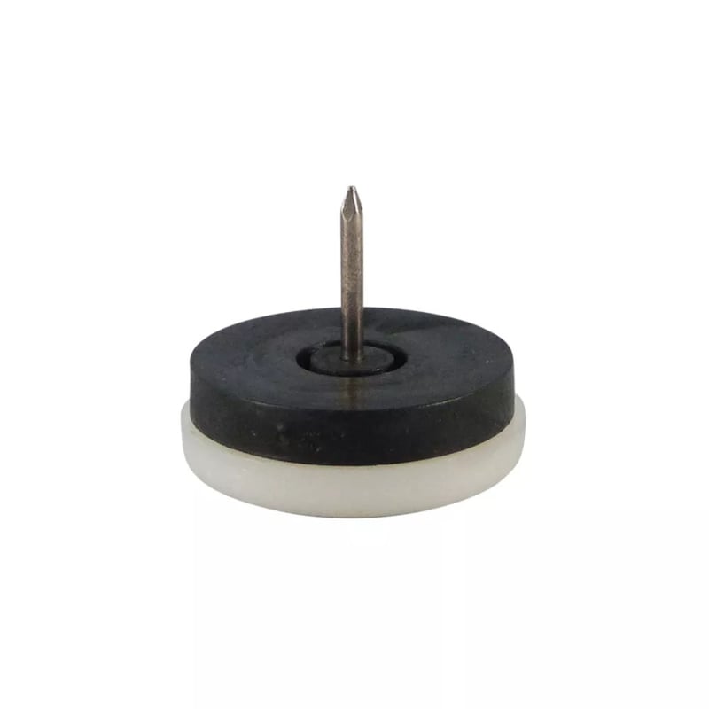 Plastic glide nail, 25mm, natural (white), with damping