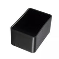 Rectangular end cap, 40x20mm, black