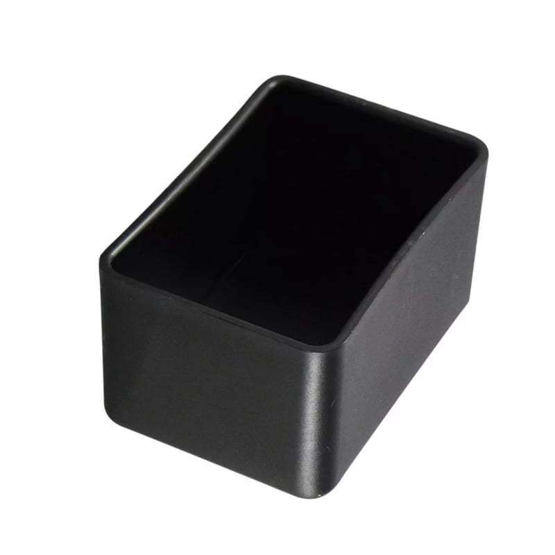 Rectangular end cap, 40x20mm, black