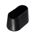 Omsteekdop voor Ovale buis 40x20mm zwart (PVC)
